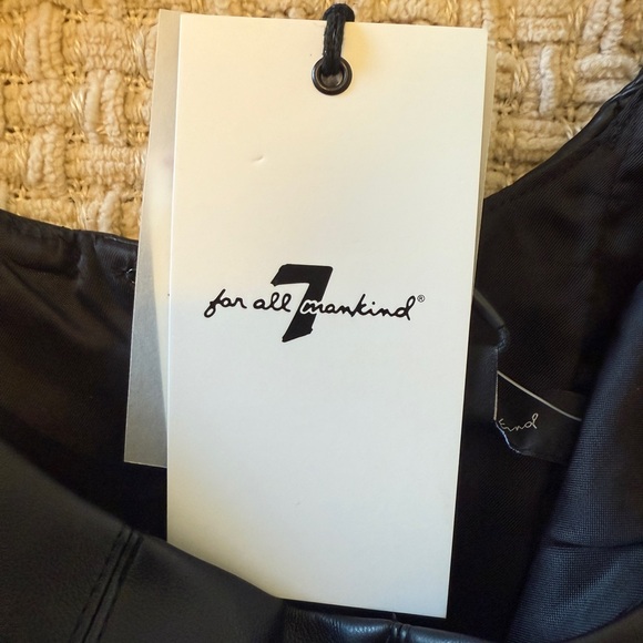7 FOR ALL MANKIND Black Faux Leather Swing Dress SIZE: XS - Picture 12 of 12